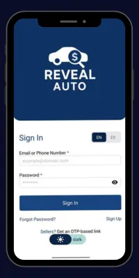 Reveal Auto App Interface